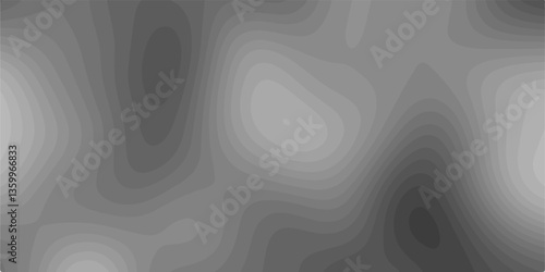 Art paper cut monochrome height map topographical pattern, smooth gradients. Modern abstract multilayer multicolored waves of three-dimensional paper background. Geographic line mountain relief.