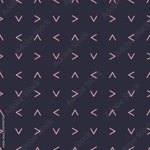 Seamless pattern with arrows on all sides. Dark arrow seamless pattern