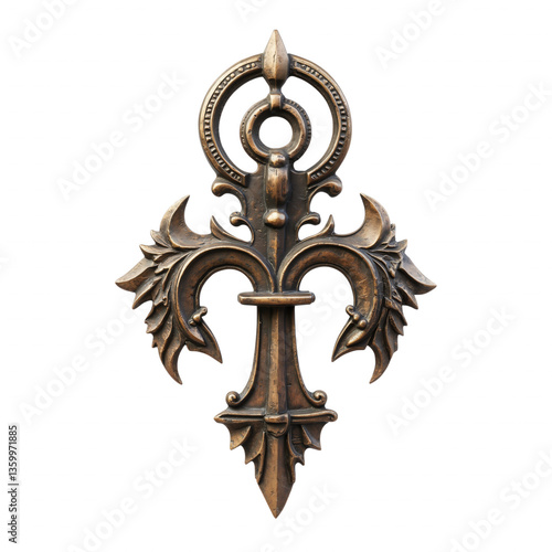 Ornate Dark Bronze Cross Pendant Showcasing Gothic Fantasy Aesthetic