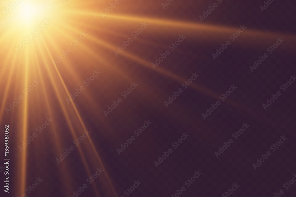 Shining suns of light and rays. The effect of flash and glare. Shining suns of light and rays. The effect of flash and glare.