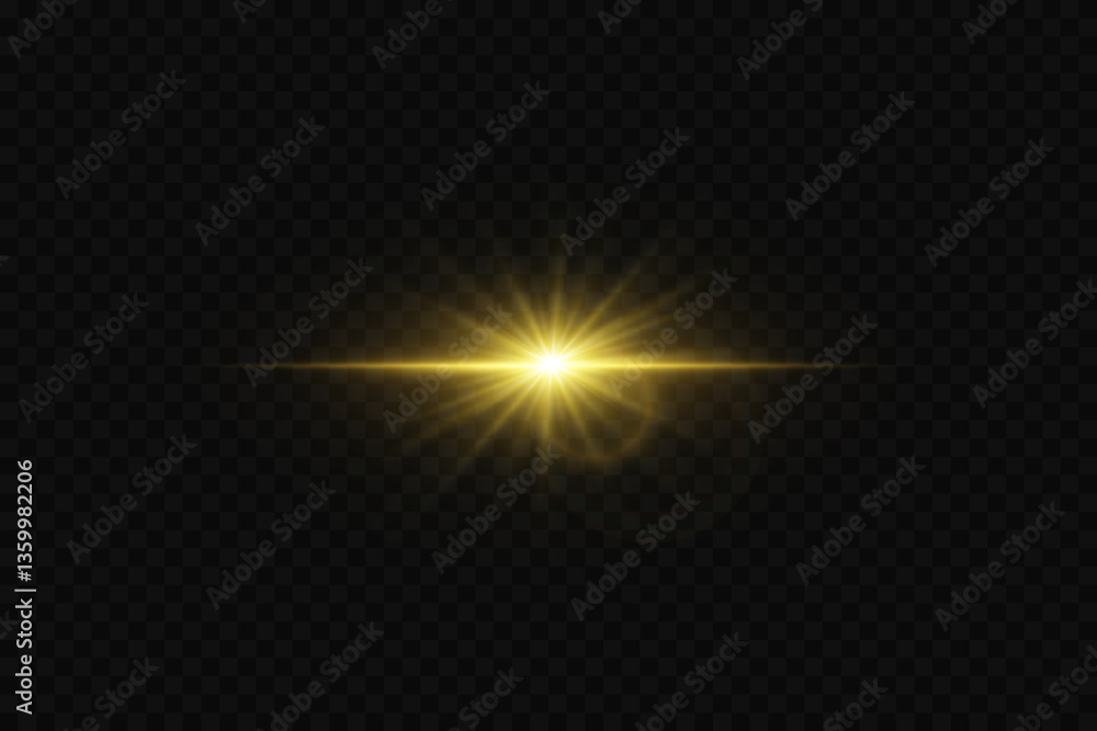 The effect of a star and a flash of light, an explosion of rays and a brilliant flare. The effect of a star and a flash of light, an explosion of rays and a brilliant flare.
