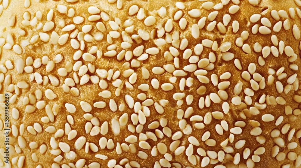 Close Up Sesame Seed Bun Bread Texture Background Close Up Sesame Seed Bun Bread Texture Background
