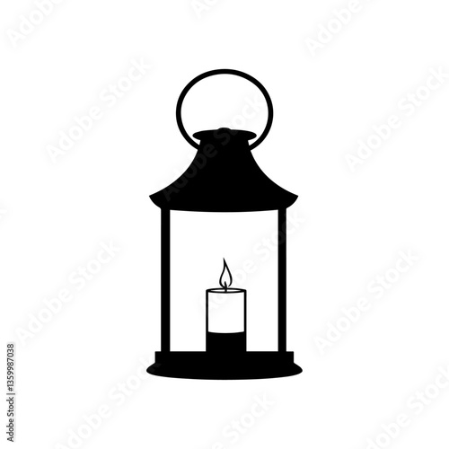 oil lamp vector illustration