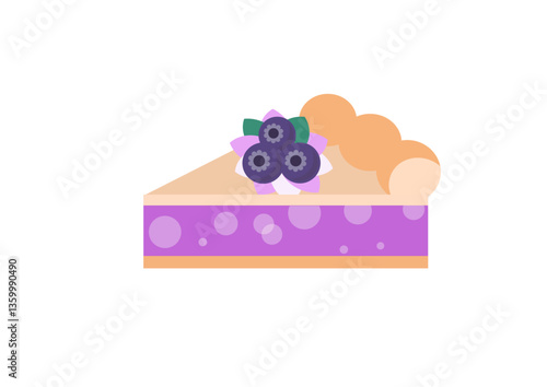 Blueberry cheesecake illustration