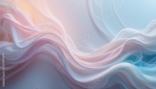 Wallpaper Mural Fluid motion and color harmony abstract design digital art soft background minimalist aesthetic Torontodigital.ca