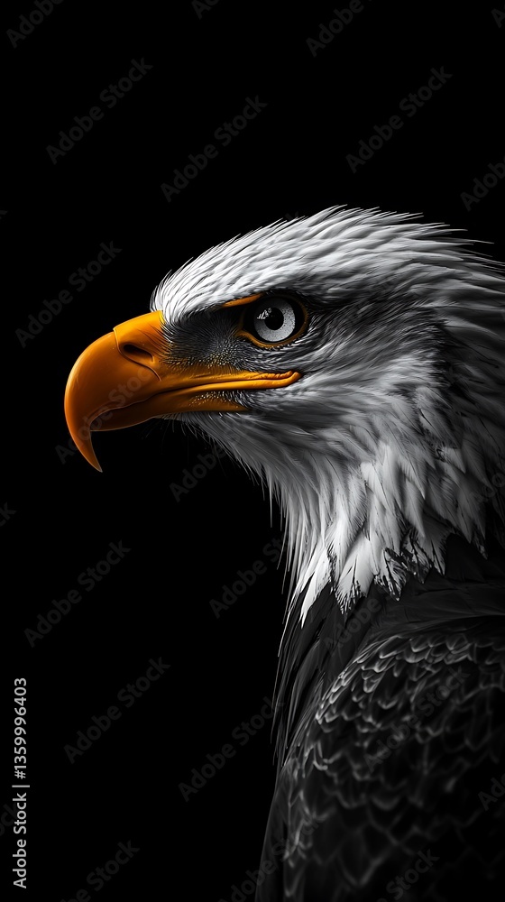Obraz premium A Detailed Close Up Portrait Of A Majestic Eagle