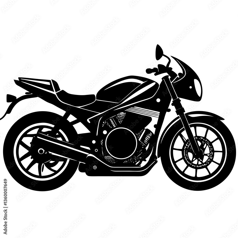 Obraz premium Motorcycle Silhouette Vector