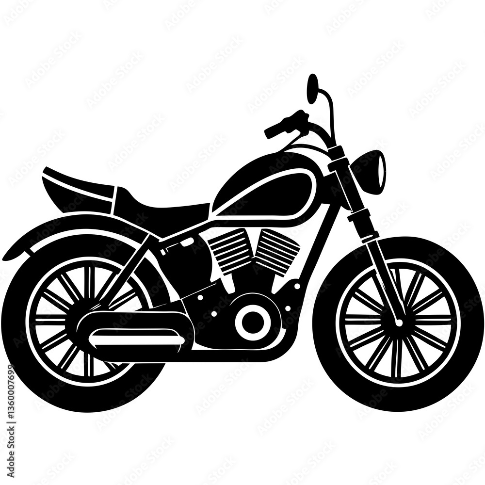Obraz premium Motorcycle Silhouette Vector