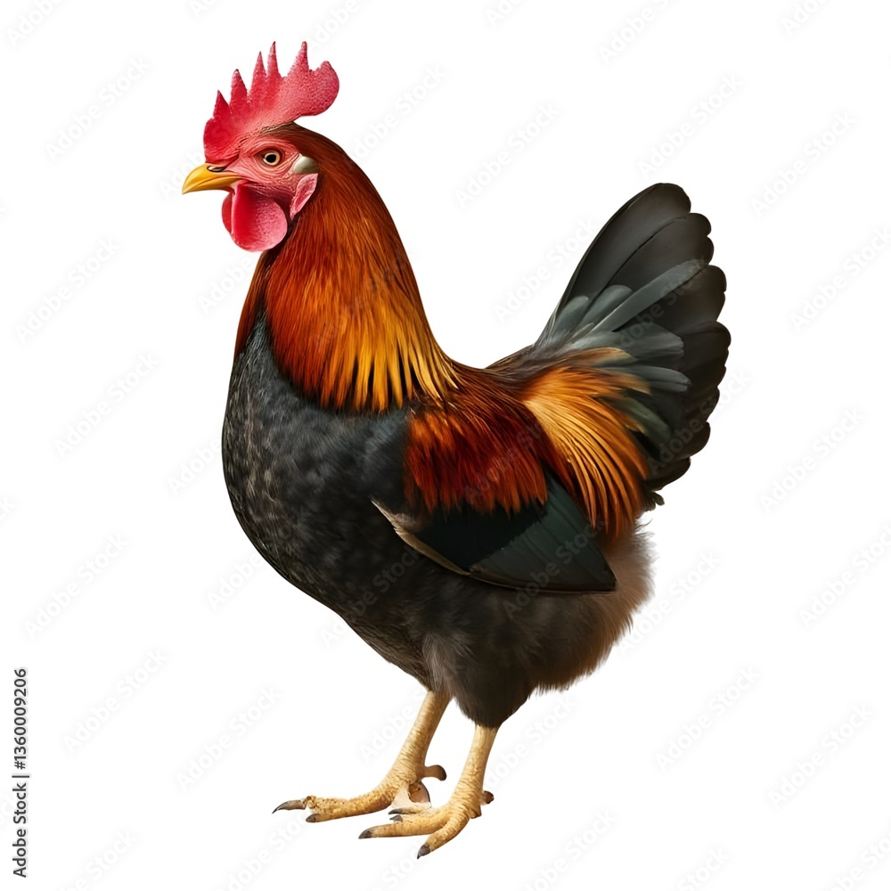 Fototapeta premium rooster isolated on white background