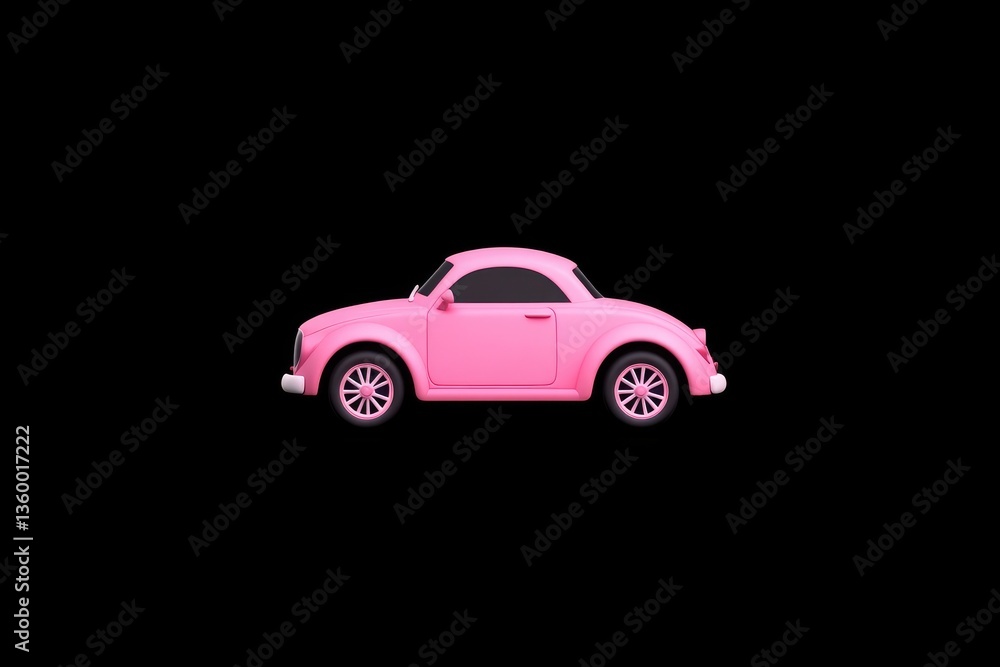 Fototapeta premium Pink vintage car