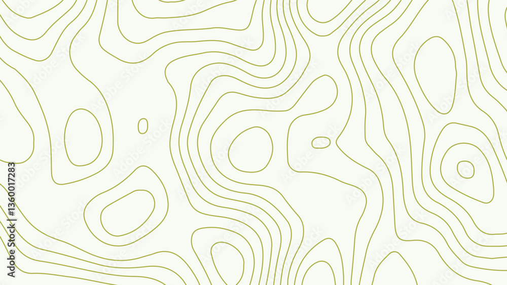 Fototapeta premium Minimalist Topographic Contour Lines on Light Background