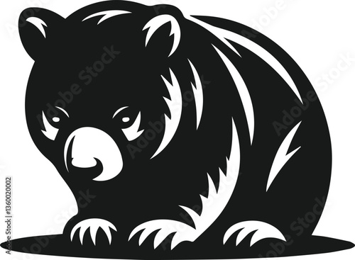 wombat vector silhouette