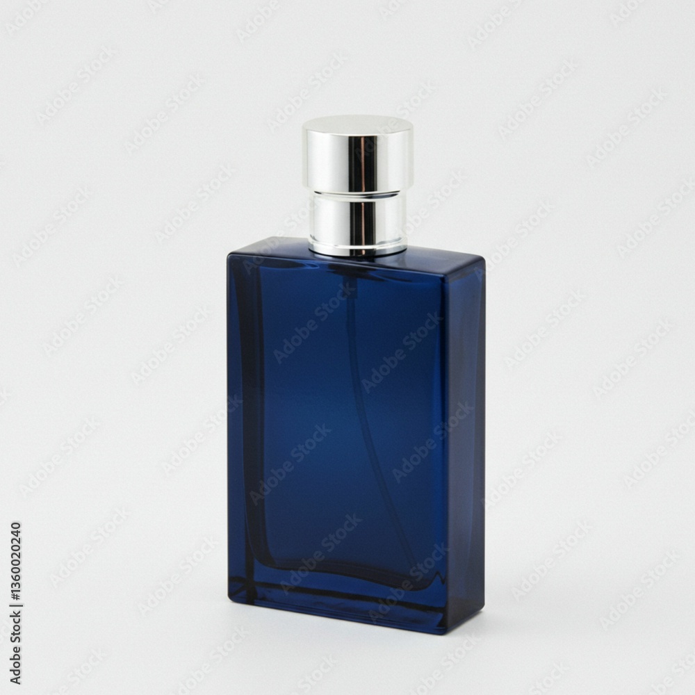 Stylish Deep Blue Perfume Bottle for Luxury Ads. Stylish Deep Blue Perfume Bottle for Luxury Ads.
