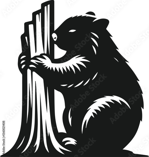 wombat vector silhouette