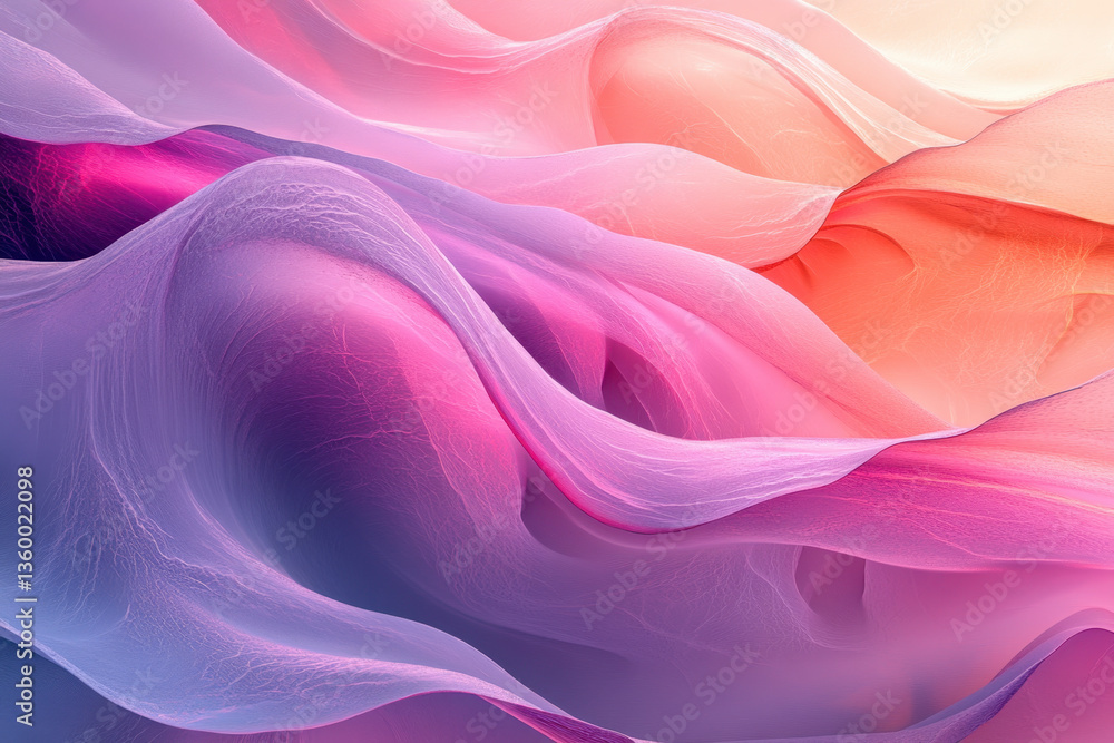 Fototapeta premium Close-up of pink and blue abstract background, vibrant colors blending gracefully, creating a visually striking and modern composition.