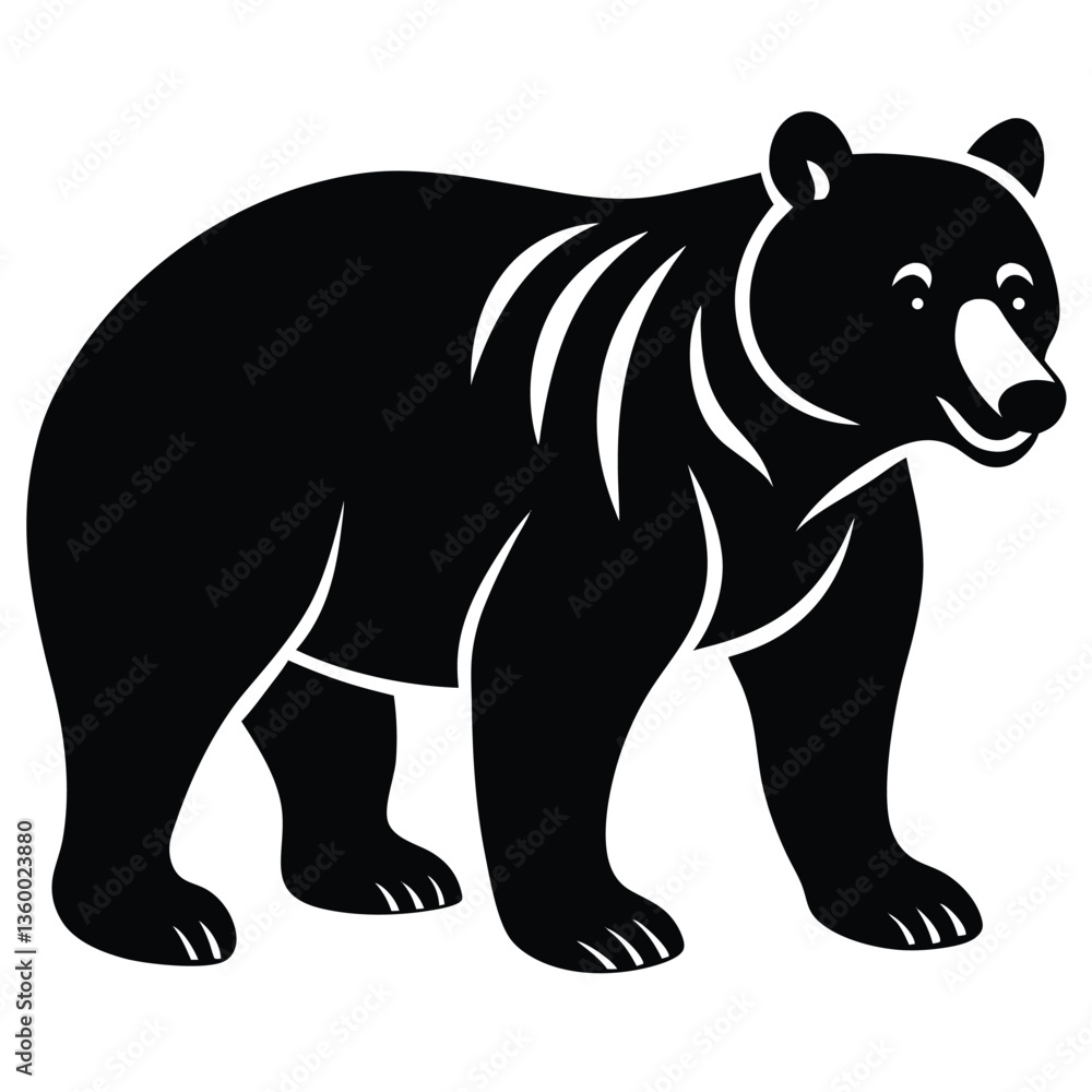 Fototapeta premium AdoBrown-Bear Icon, Animal Solid Iconbe Illustrator Artwork