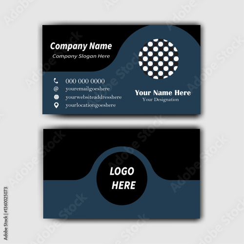  Double-sided Print ready creative business card vector design template. 