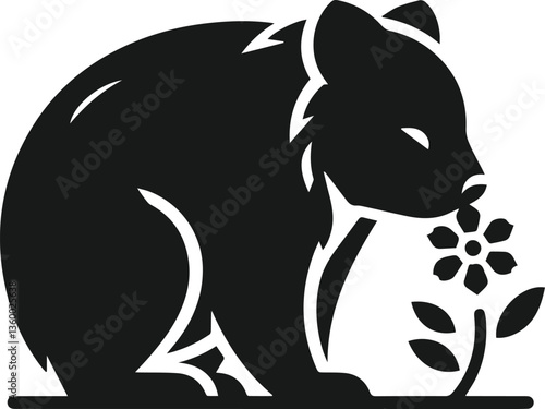 wombat vector silhouette