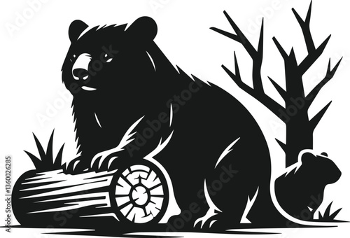 wombat vector silhouette