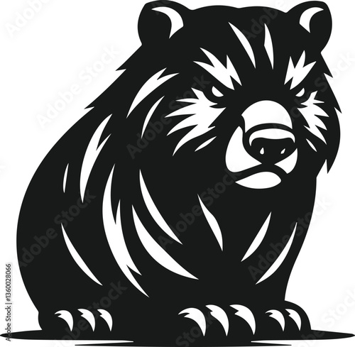 wombat vector silhouette