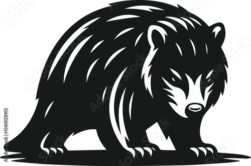 wombat vector silhouette