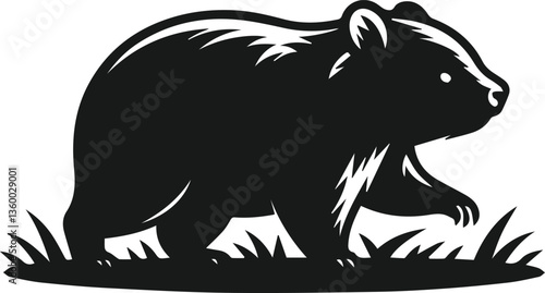wombat vector silhouette
