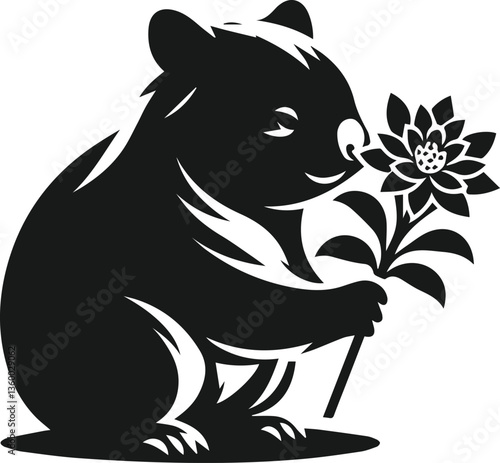 wombat vector silhouette