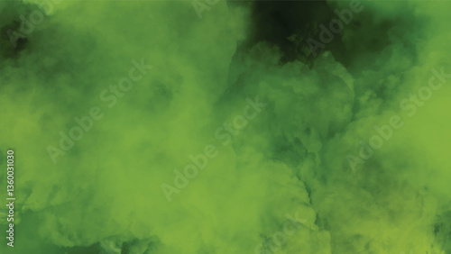 Abstract Green Smoke Background with Foggy Texture