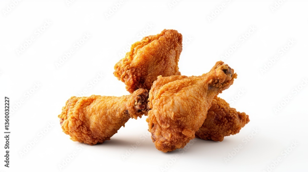 Crispy Fried Chicken Drumsticks Close Up Crispy Fried Chicken Drumsticks Close Up