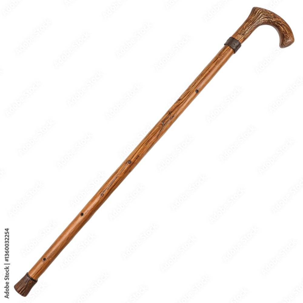 Wooden Walking Stick isolated on transparent background
Wooden Walking Stick isolated on transparent background
