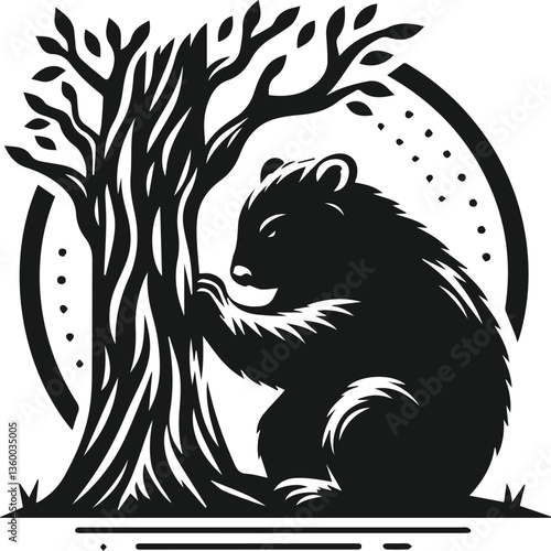 wombat vector silhouette