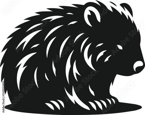 wombat vector silhouette