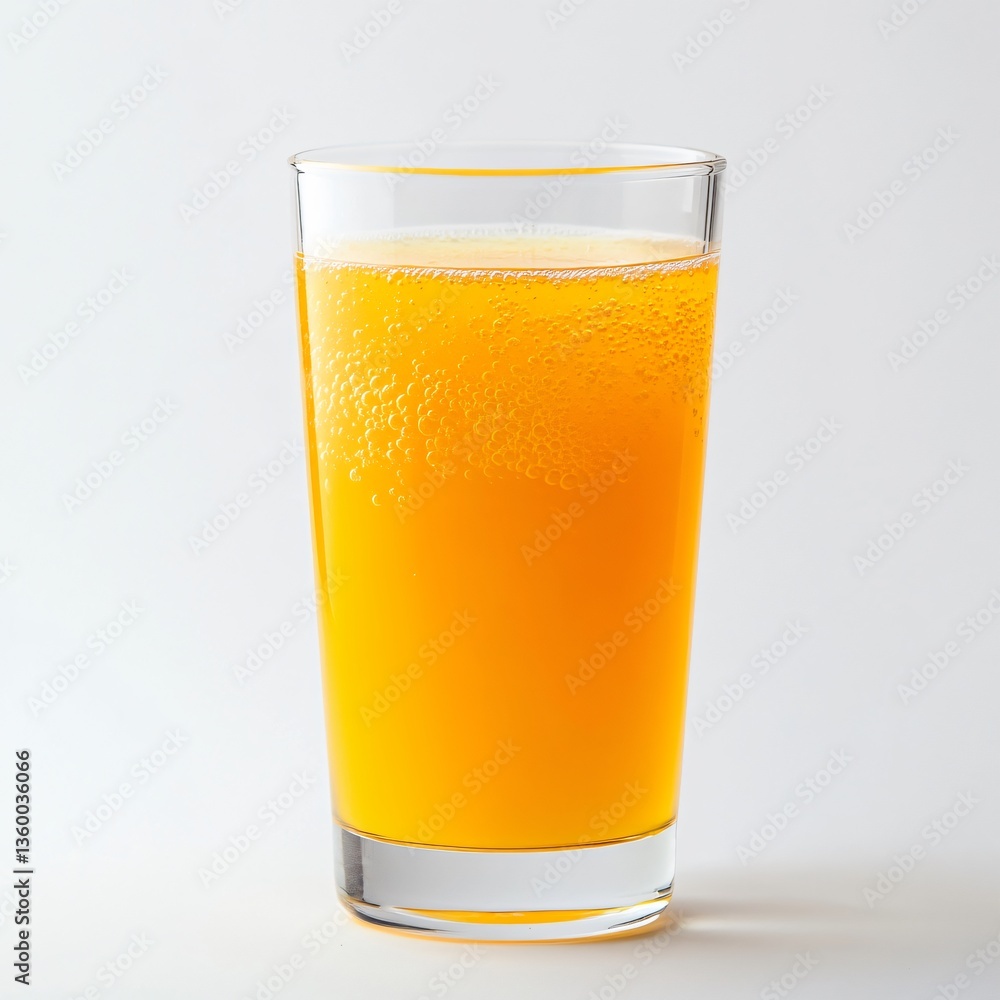 Refreshing orange juice beverage in a clear glass minimalist background healthy drink concept Refreshing orange juice beverage in a clear glass minimalist background healthy drink concept