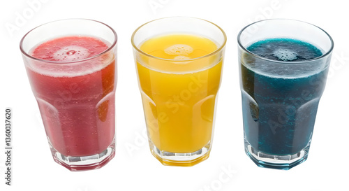 Wallpaper Mural Vibrant Variety of Fruit Smoothies in Glasses, Refreshing Beverage Options for Health-Conscious Individuals, Bright Colors to Enhance Any Dining Experience Torontodigital.ca