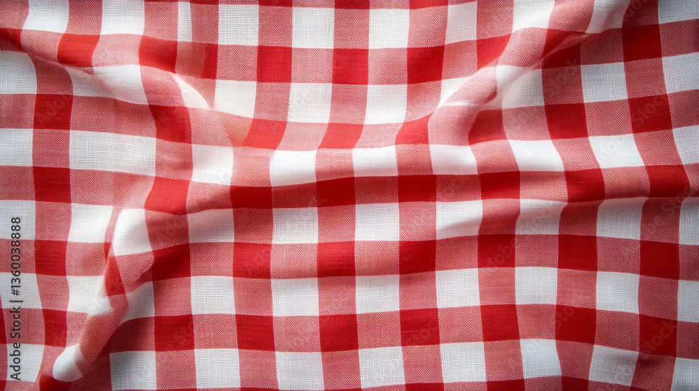 A cheerful red and white checkered tablecloth perfect for summer picnics, Italian dining events, or food photography. Ideal for restaurant menus and festive occasions. A cheerful red and white checkered tablecloth perfect for summer picnics, Italian dining events, or food photography. Ideal for restaurant menus and festive occasions.
