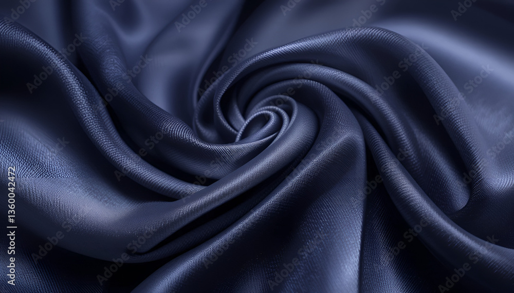 Obraz premium Luxurious smooth wavy black silk.