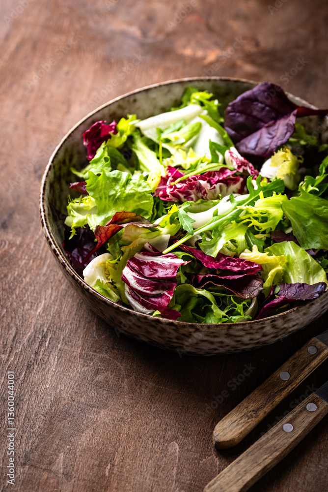 Bowl of fresh green salad mix Bowl of fresh green salad mix