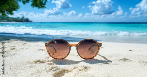 Wallpaper Mural sunglasses on the beach	 Torontodigital.ca