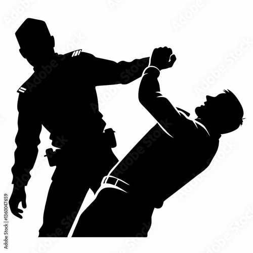 Vector silhouettes of people and athletes in various sports and dance activities