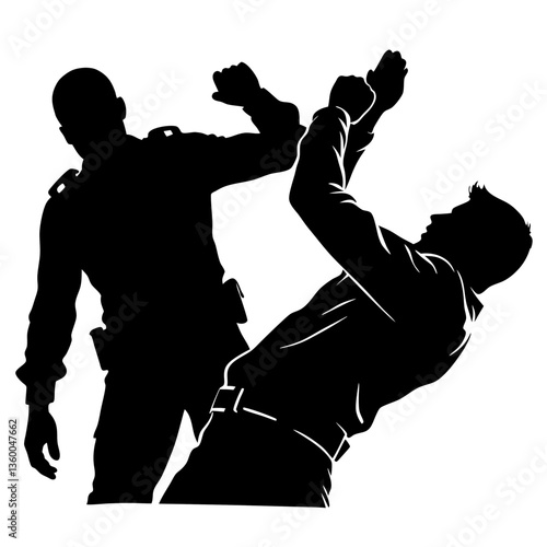 Vector silhouettes of people and athletes in various sports and dance activities
