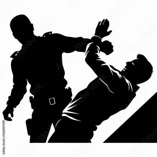 Vector silhouettes of people and athletes in various sports and dance activities