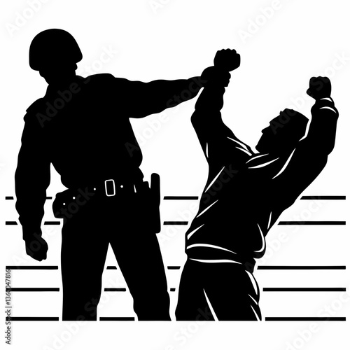 Silhouette of people dancing and having fun