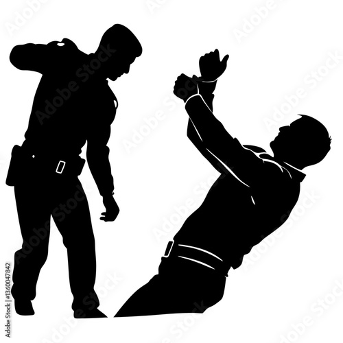 Silhouette of people dancing and having fun