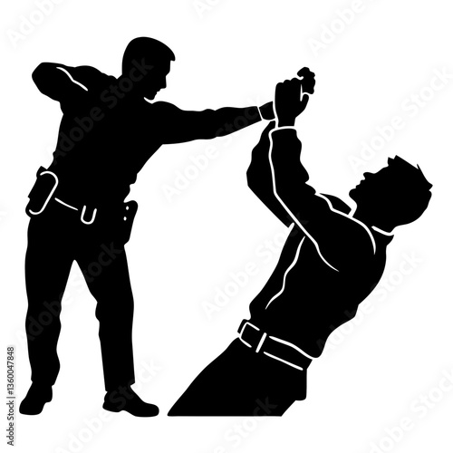 Silhouette of people dancing and having fun