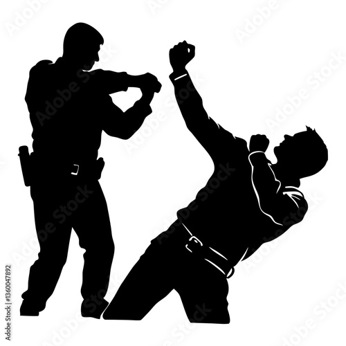 Silhouette of people dancing and having fun