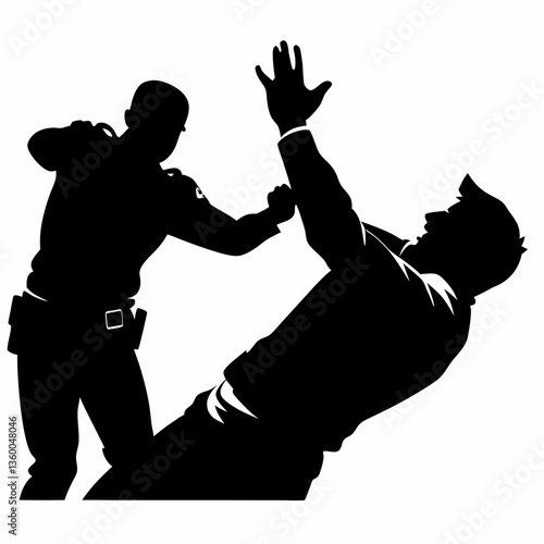 Silhouette of people dancing and having fun