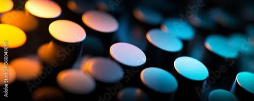Abstract colorful circular shapes and patterns.