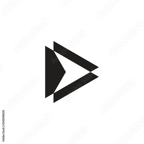 Free Download letter d triangles arrow direction logo vector - GFXLoad