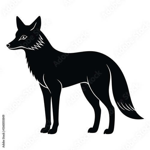 Adobe IllustratoJackal silhouette, Wild jackal silhouette, Jackal svg, Jackal silhouettes, Jackal vector illustration.r Artwork