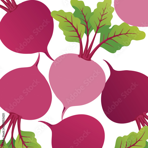 Bold beetroot reds and purples create a fluid, modern abstract design with organic forms.
